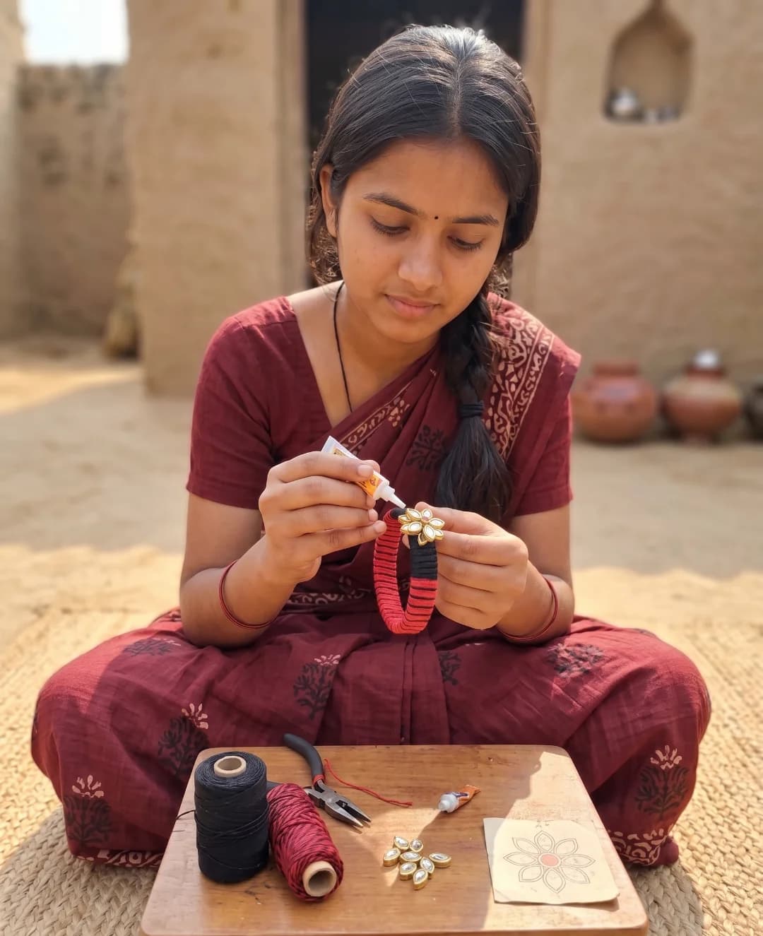 Woman molding clay, symbolizing healing therapy
